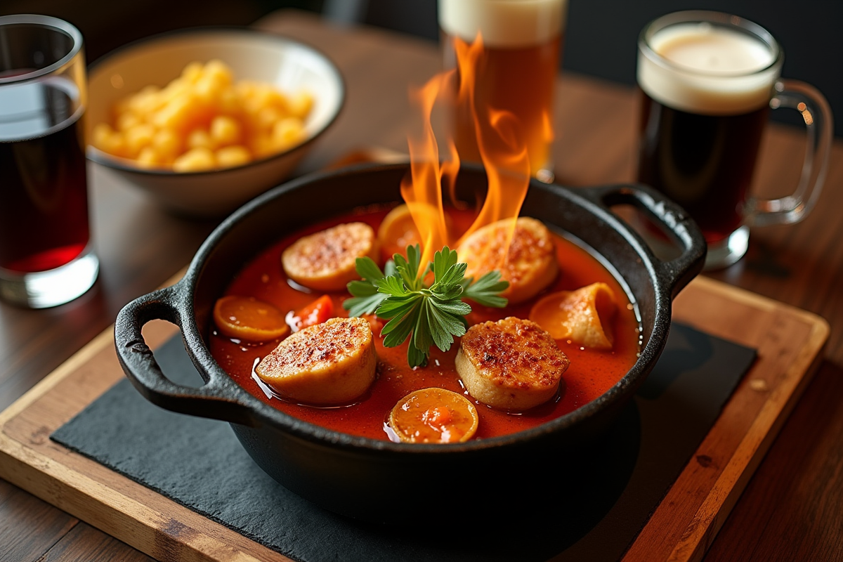 Carbonade flamande en cocotte avec vins et bières