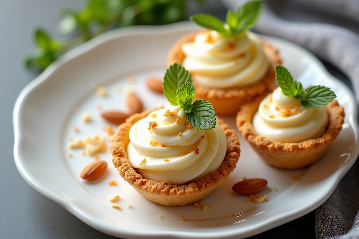 Dessert avec crème d